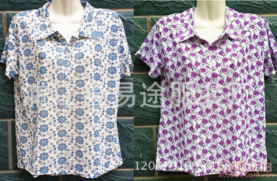2017夏季新款冰絲翻領印花中老年襯衫——地攤經濟中的品質之選